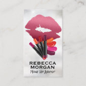 キス染色 |口紅の色 名刺 (正面)