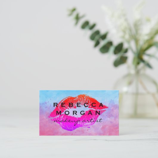 キス染色 | 水彩画 名刺 (スタンド正面)