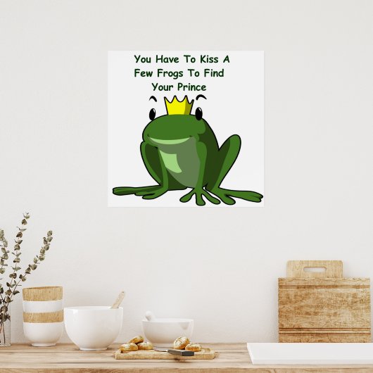 キス王子を見つけるためにカエルを数匹飼いなさい ポスター (キッチン)