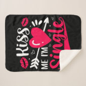 キス私かわいいバ独身のレンタイン シェルパブランケット (正面(横))