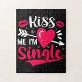 キス私かわいいバ独身のレンタイン ジグソーパズル (縦)