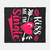 キス私かわいいバ独身のレンタイン フリースブランケット (正面(横))