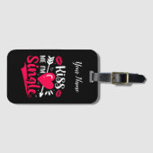 キス私かわいいバ独身のレンタイン ラゲッジタグ (正面横)