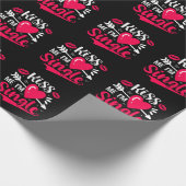 キス私かわいいバ独身のレンタイン ラッピングペーパー (角)