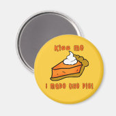 キス私がパイを作った!パンプキンパイデザイン マグネット (正面/裏面)