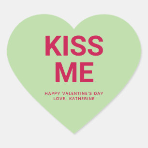 キス私のおもしろいかわいいバレンタインデーの会話 ハートシール