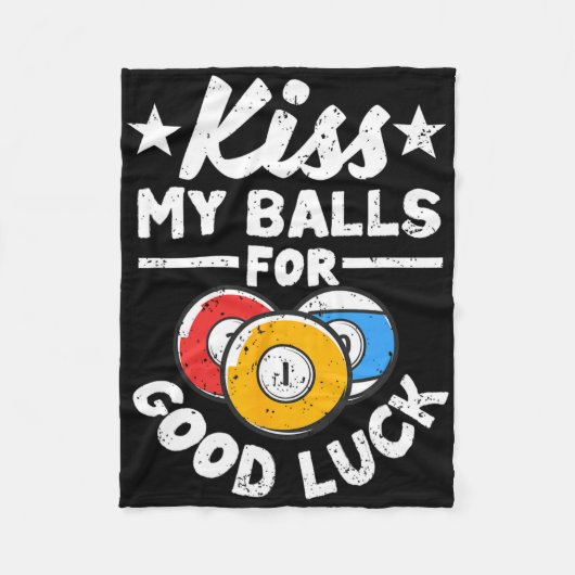 キス私の幸運プールおもしろい選手のビヤール8 - フリースブランケット (正面)