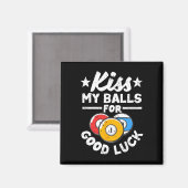 キス私の幸運プールおもしろい選手のビヤール8 - マグネット (正面/裏面)