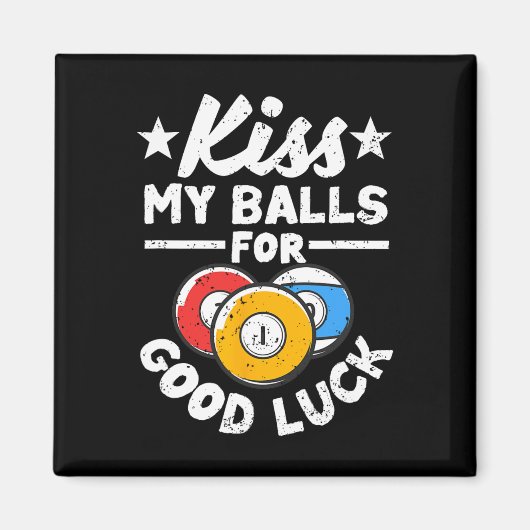 キス私の幸運プールおもしろい選手のビヤール8 - マグネット (正面)