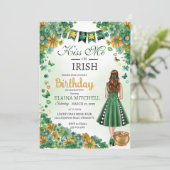 キス私はアイリッシュガールグリーンドレスセントパトリック 招待状 (スタンド正面)