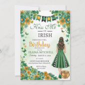 キス私はアイリッシュガールグリーンドレスSt.パトリックのI 招待状 (正面)