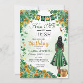 キス私はアイリッシュガールグリーンドレスSt.パトリックのI 招待状 (正面)