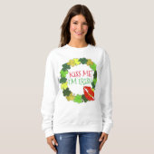 キス私はアイリッシュセントパトリックの日グリーンシャームロック スウェットシャツ (正面フル)