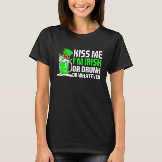 キス私はアイリッシュ飲か何かSt patricks Tシャツ (正面)