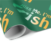 キス私はアイルランド国旗の色とアイルランド ラッピングペーパー (ロールコーナー)