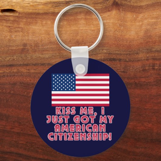 キス私はアメリカ得市民権だ! キーホルダー (正面)
