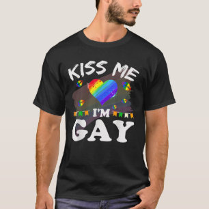 キス私はゲイLGBTプライド おもしろい Tシャツ