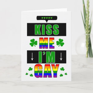 キス私はゲイLGBTQおもしろいセントパトリックの日 シーズンカード