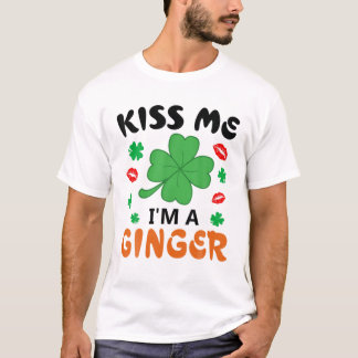 キス私はジンジャーレッドヘッドアイリッシュセントパトリックのDだ Tシャツ