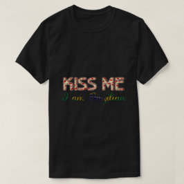 キス私はブラジルのおもしろいタイポグラフィ国 Tシャツ