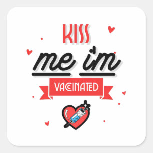 キス私は予防接種を受けている スクエアシール