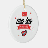 キス私は予防接種を受けている セラミックオーナメント (右)