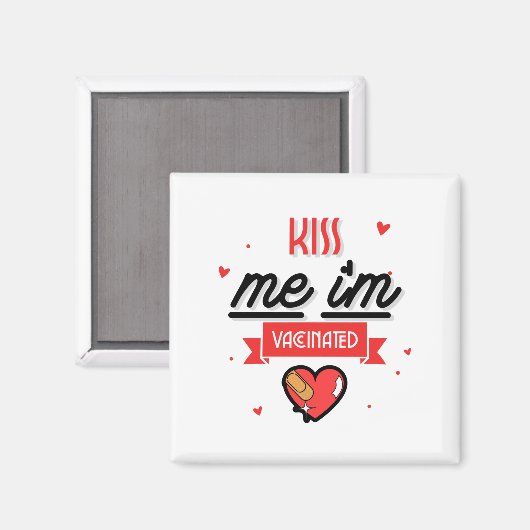 キス私は予防接種を受けている マグネット (正面/裏面)