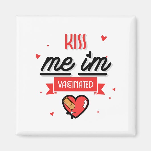 キス私は予防接種を受けている マグネット (正面)