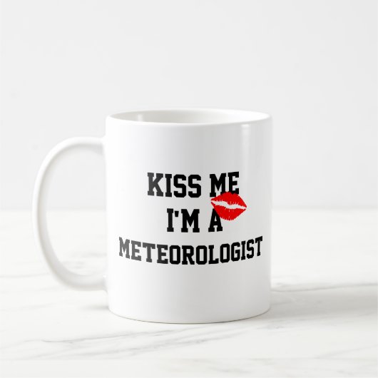 キス私は気象学者マグカップ コーヒーマグカップ (左)