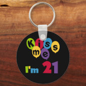 キス私は21誕生日Tシャツとギフト キーホルダー (正面)