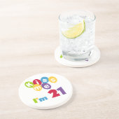 キス私は21誕生日Tシャツとギフト コースター (側面)