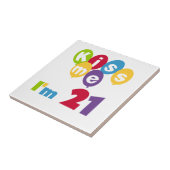 キス私は21誕生日Tシャツとギフト タイル (側面)