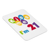 キス私は21誕生日Tシャツとギフト マグネット (右側)