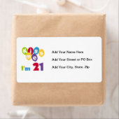 キス私は21誕生日Tシャツとギフト ラベル (インサイチュ)