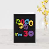 キス私は30誕生日Tシャツとギフト カード (黄色い花)