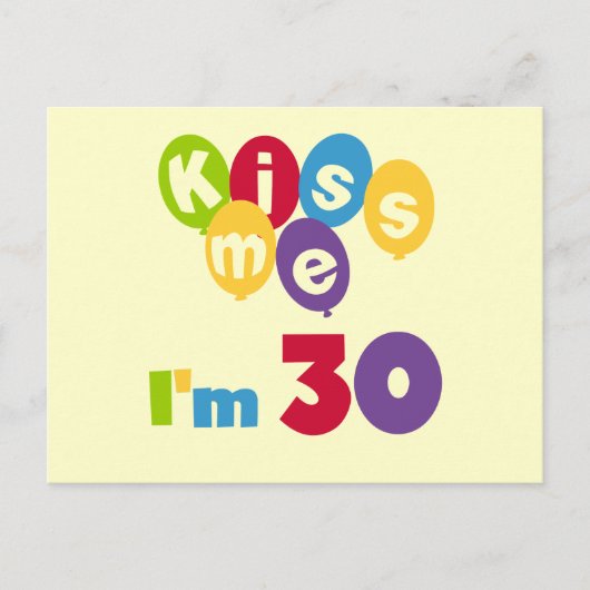 キス私は30誕生日Tシャツとギフト ポストカード (正面)
