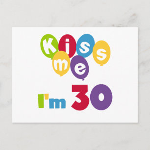 キス私は30誕生日Tシャツとギフト ポストカード