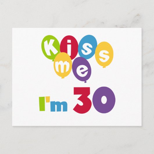 キス私は30誕生日Tシャツとギフト ポストカード (正面)