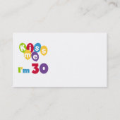 キス私は30誕生日Tシャツとギフト 名刺 (裏面)