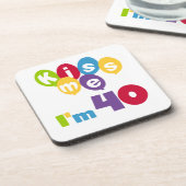 キス私は40誕生日Tシャツとギフト コースター (左側)