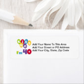 キス私は40誕生日Tシャツとギフト ラベル (インサイチュ)