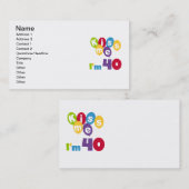 キス私は40誕生日Tシャツとギフト 名刺 (正面/裏面)