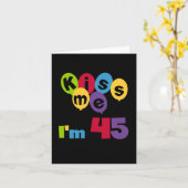 キス私は45誕生日Tシャツとギフト カード (黄色い花)
