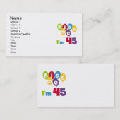 キス私は45誕生日Tシャツとギフト 名刺 (正面/裏面)