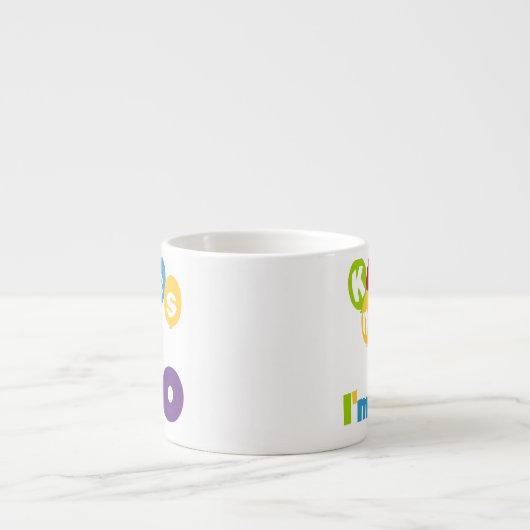 キス私は50誕生日Tシャツとギフト エスプレッソカップ (正面)