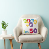 キス私は50誕生日Tシャツとギフト クッション (椅子)