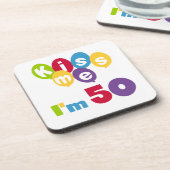 キス私は50誕生日Tシャツとギフト コースター (左側)