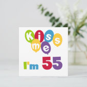 キス私は55誕生日Tシャツとギフト カード (スタンド正面)