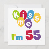 キス私は55誕生日Tシャツとギフト カード (正面)