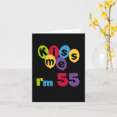 キス私は55誕生日Tシャツとギフト カード (黄色い花)